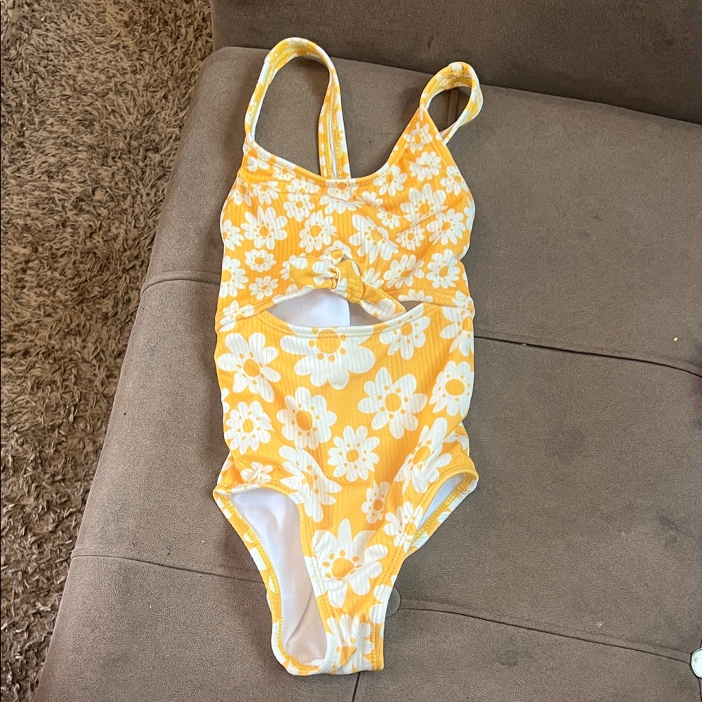 Toddler girl floral one piece swimsuit
